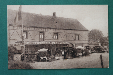 Ansichtskarte AK Baronville 1920-1940 Hostellerie de L Enclos Hotel Autos Restaurant Ortsansicht Belgien Belgique Belgie